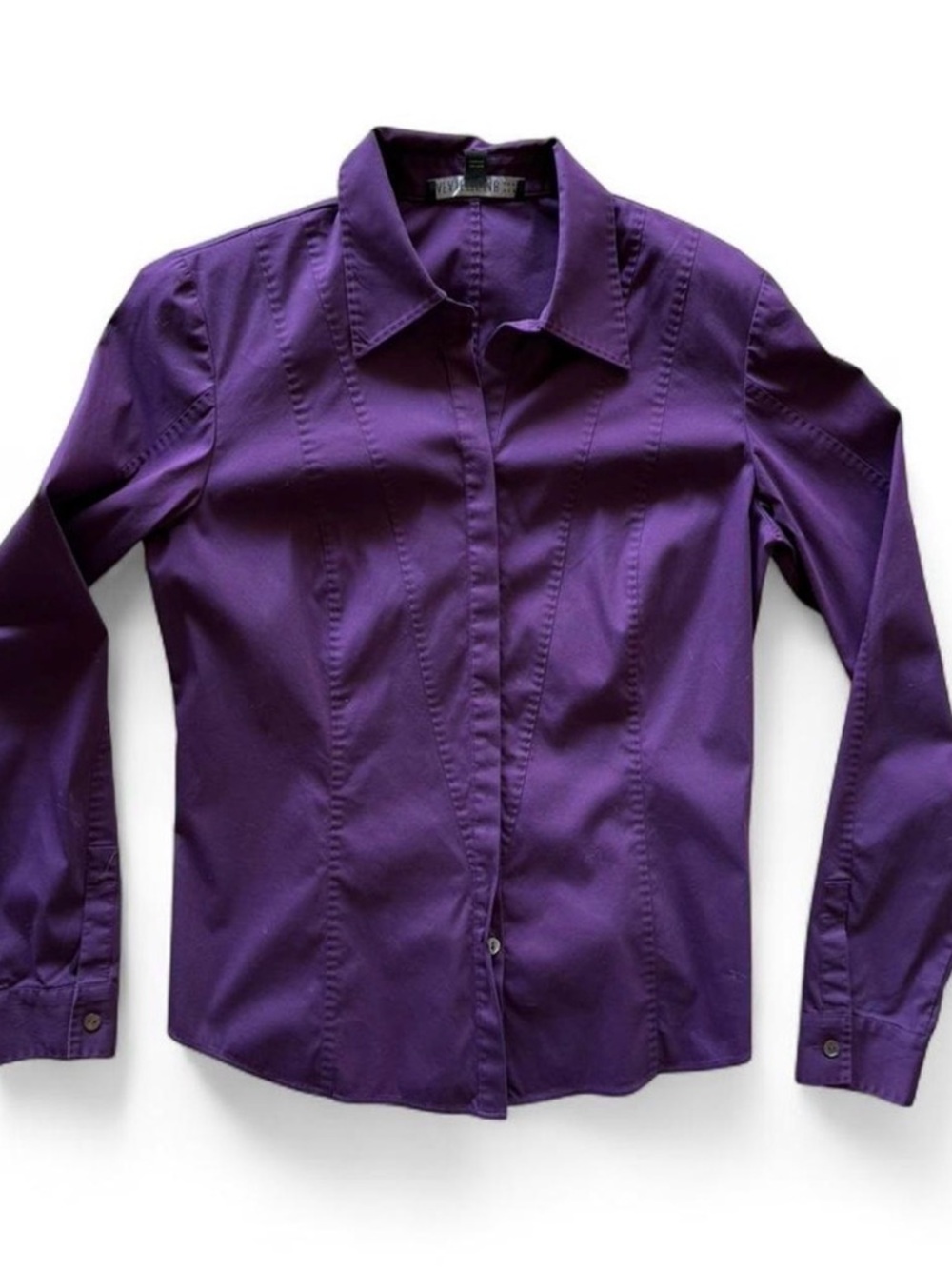 Lafayette 148 New York Deep Purple Shirt - Size 4